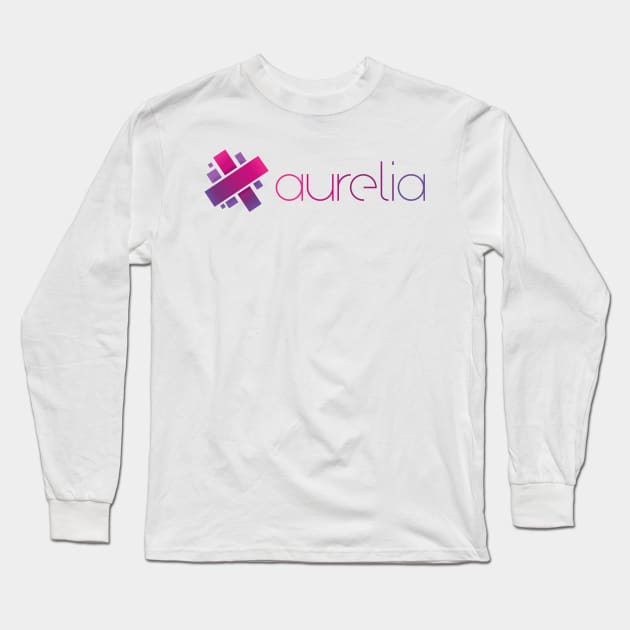 Aurelia logotype - JS framework Long Sleeve T-Shirt by hipstuff